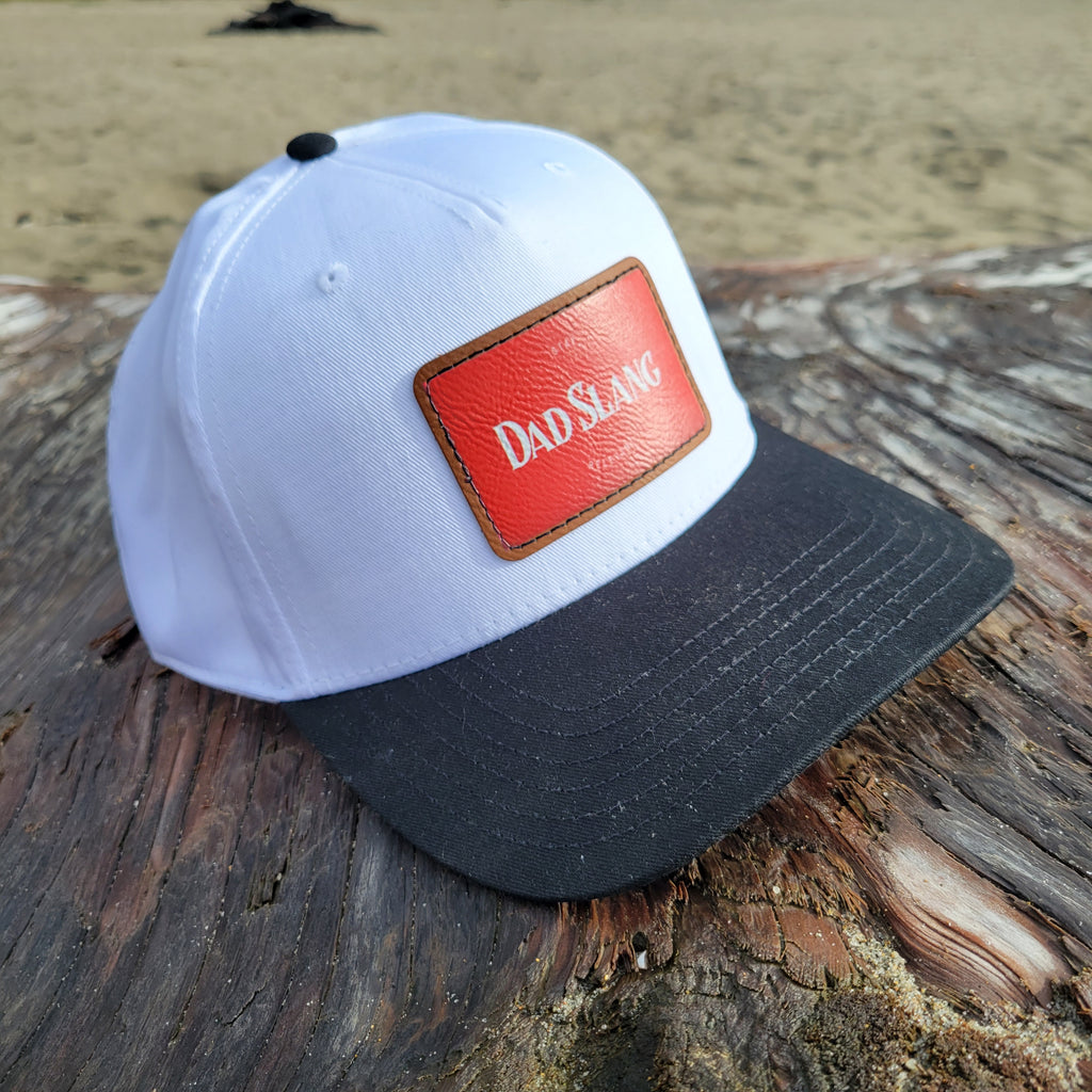 Dad Slang —  Leather Patch Hat " Stay Relevant" Dad's get it.