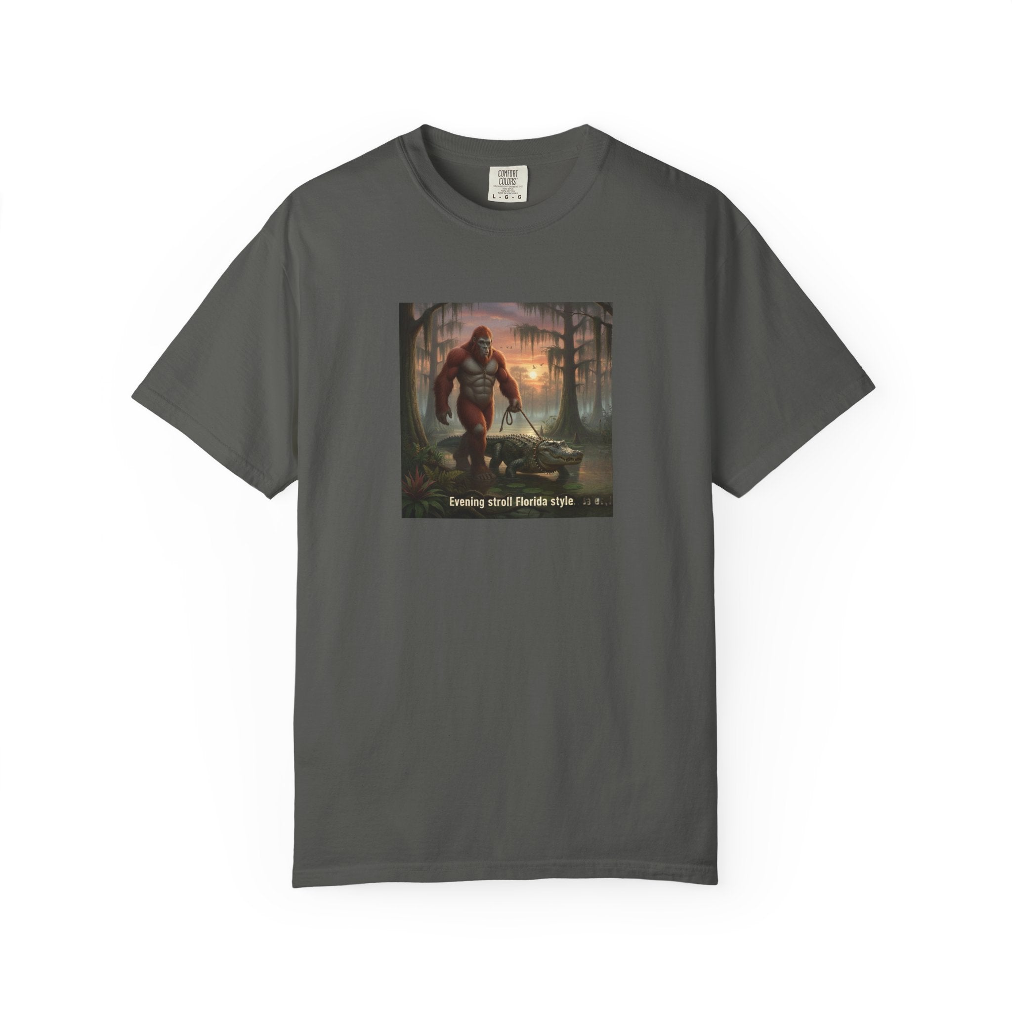 Bigfoot Walking His Gator T-Shirt — Florida style