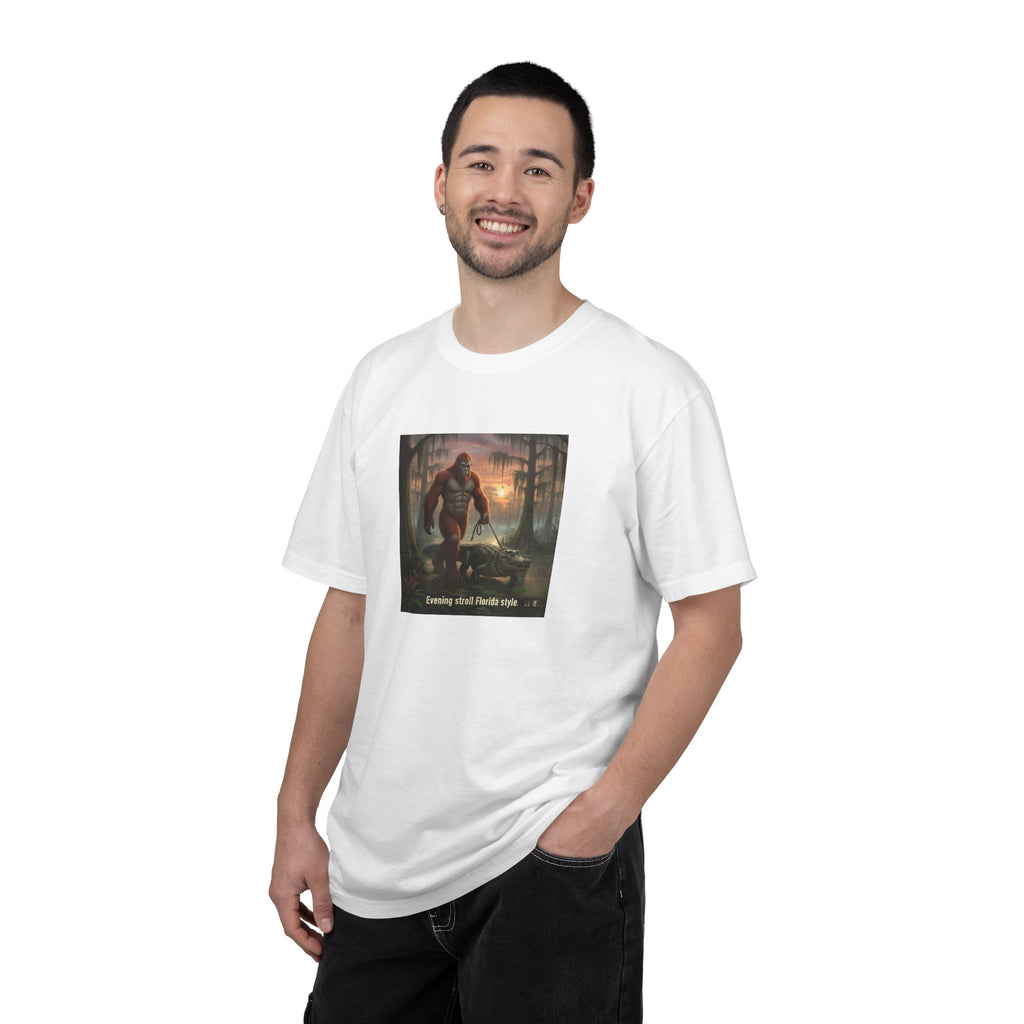 Bigfoot Walking His Gator T-Shirt — Florida style