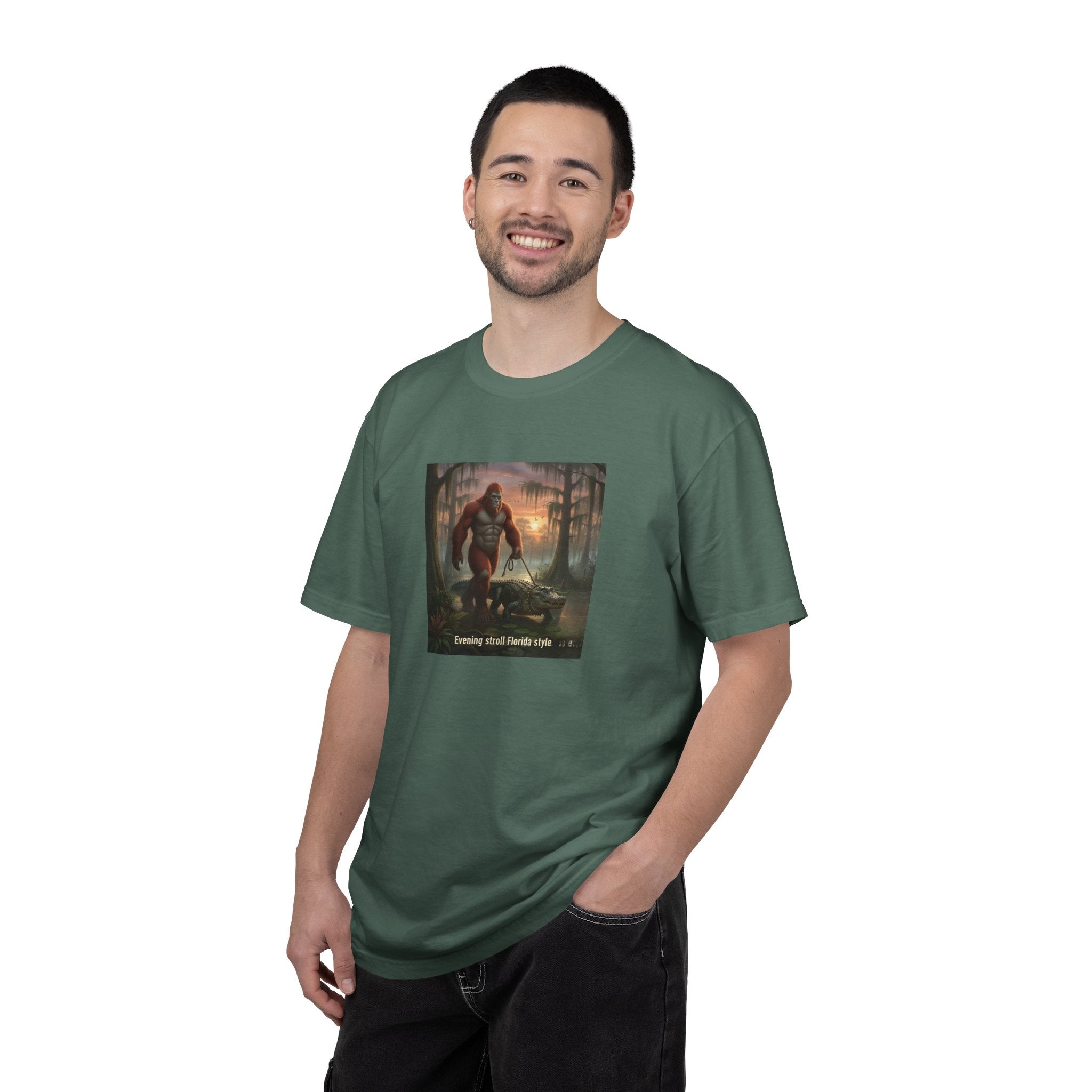 Bigfoot Walking His Gator T-Shirt — Florida style