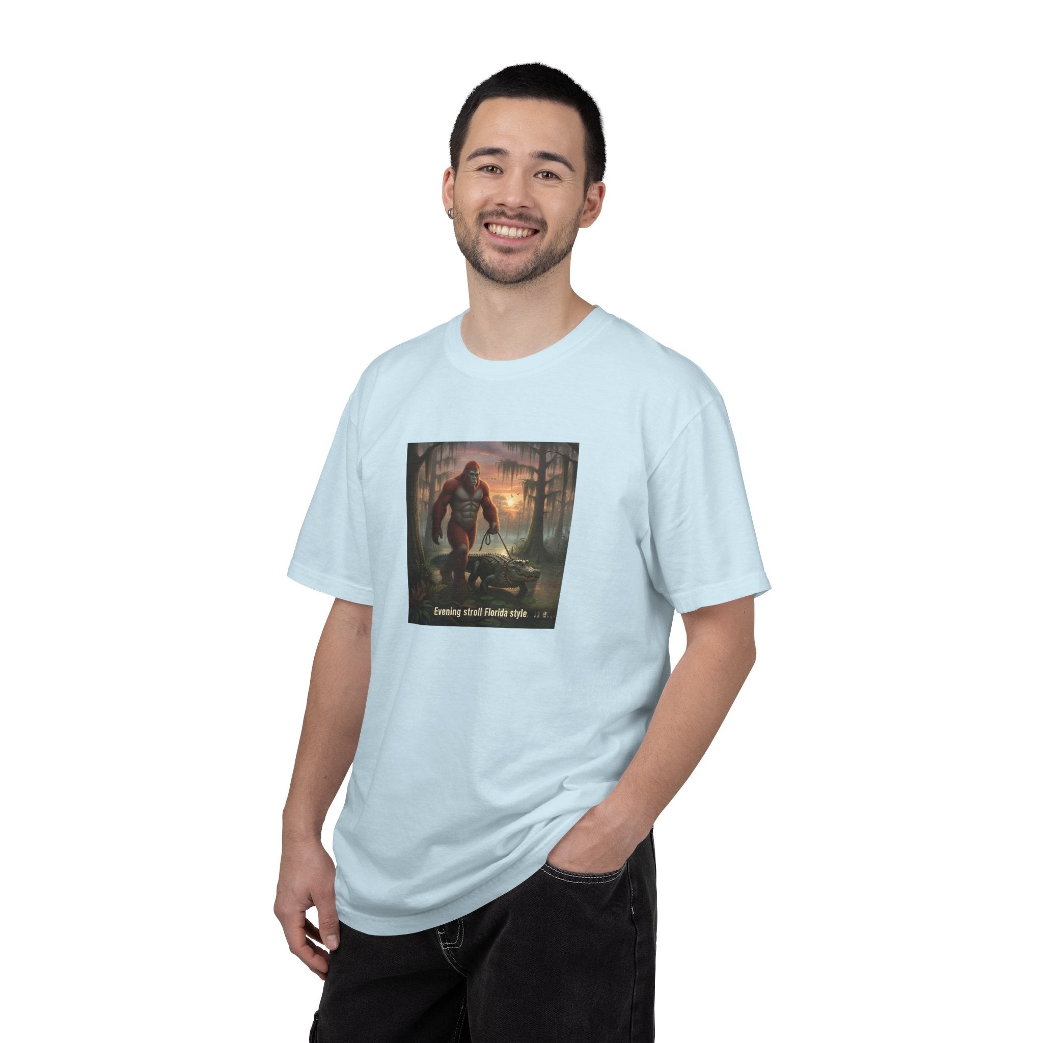 Bigfoot Walking His Gator T-Shirt — Florida style