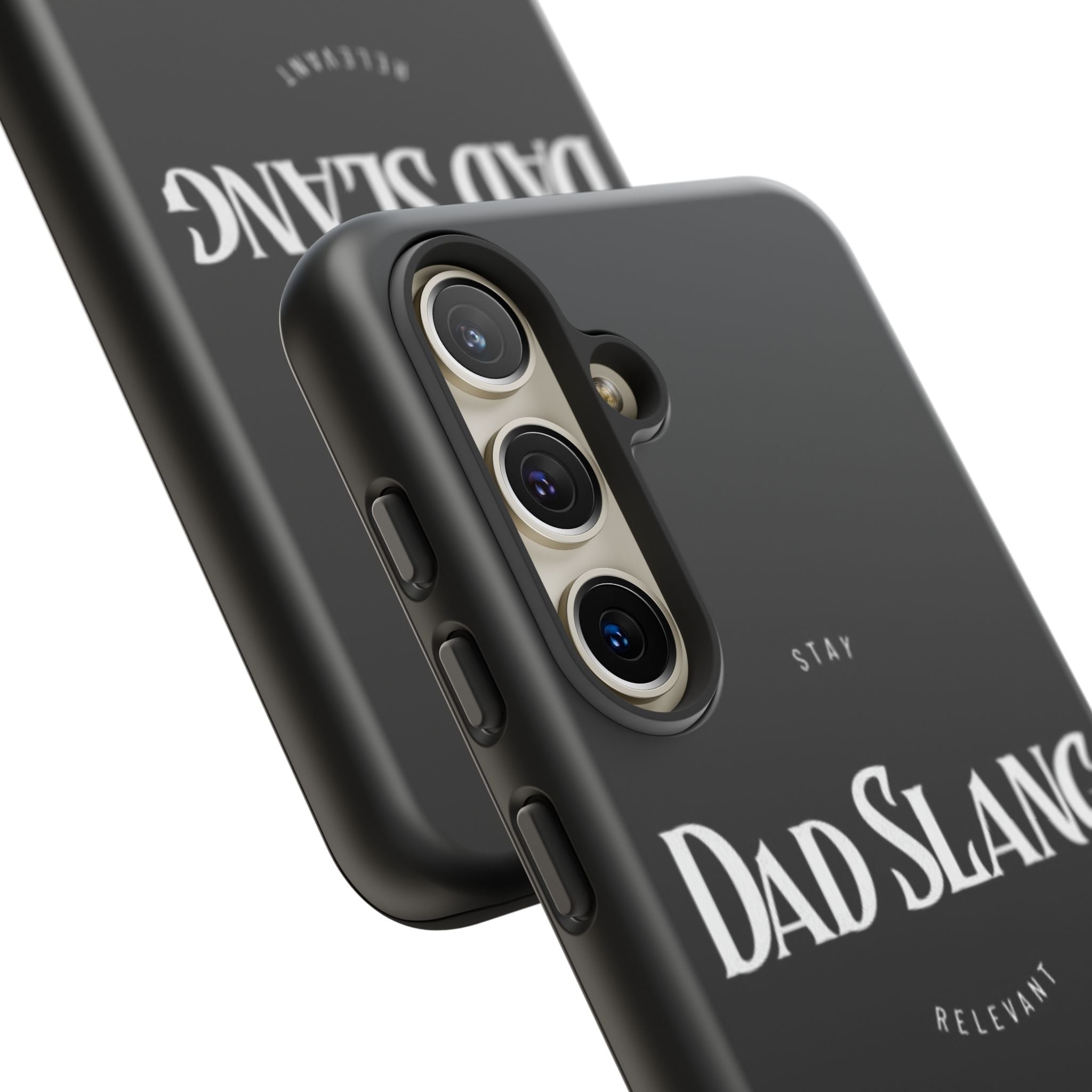 Dad Slang Tough Phone Case — Stay Relevant - Black Protective Cover