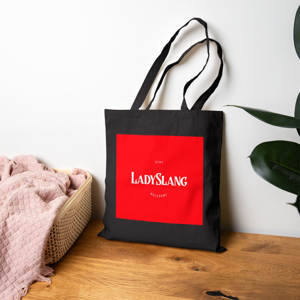 Lady Slang - Just a cool Canvas Tote Bag - But here is a random dad joke - Why do watermelons get married? ... They cantelope!