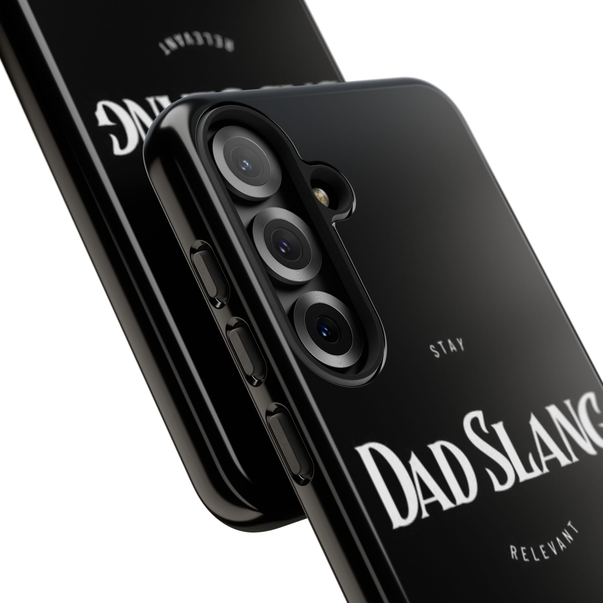 Dad Slang Tough Phone Case — Stay Relevant - Black Protective Cover