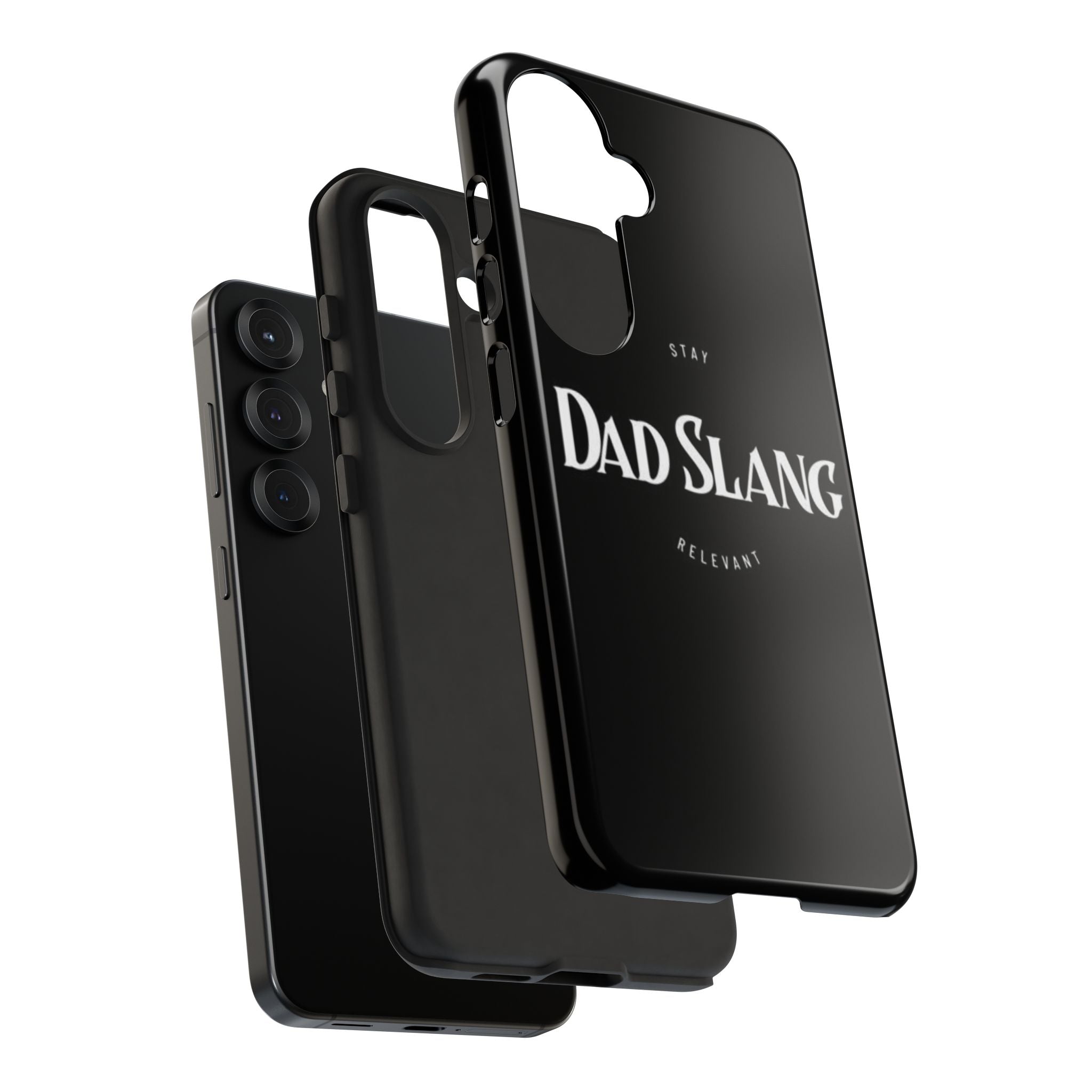 Dad Slang Tough Phone Case — Stay Relevant - Black Protective Cover