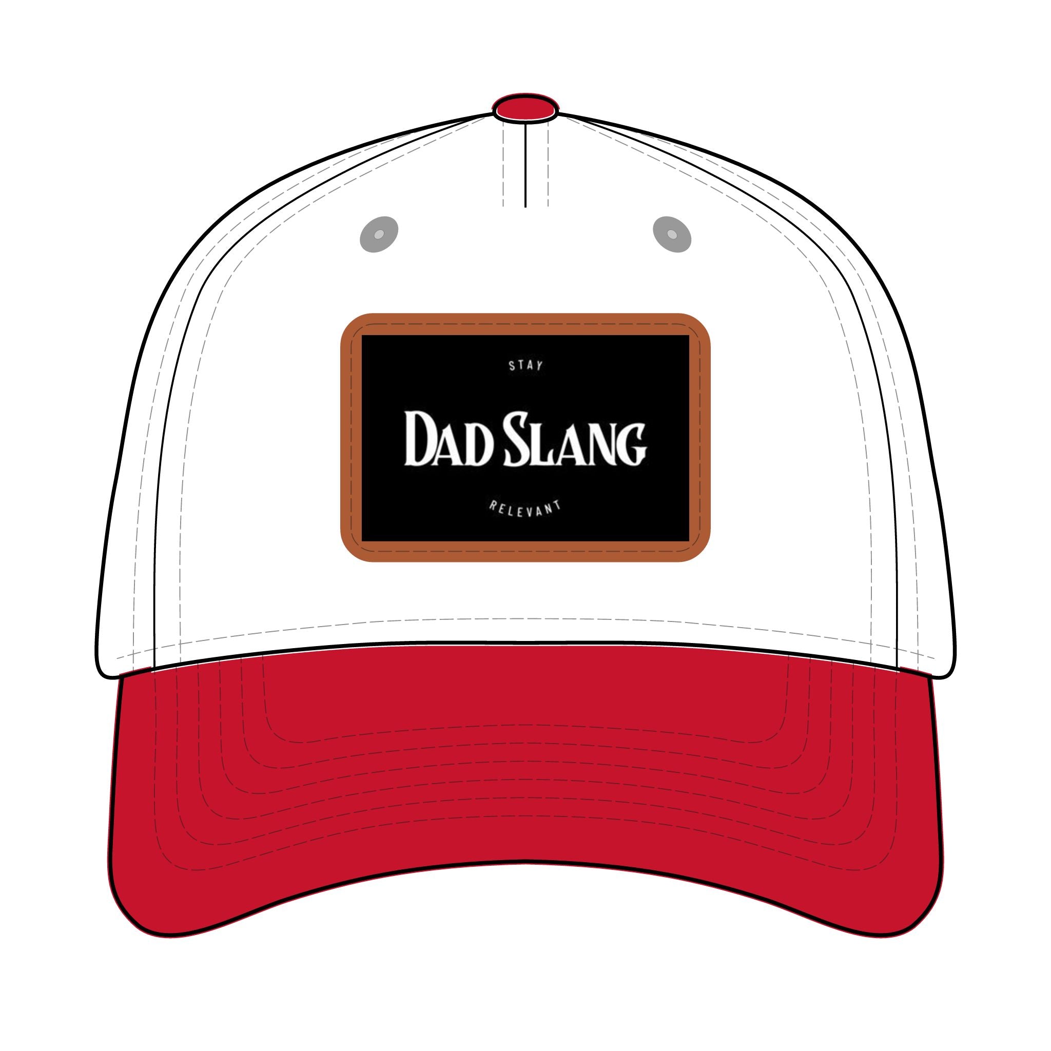 Dad Slang Leather Patch Baseball Cap "Stay Relevant" Very fitting for dad.