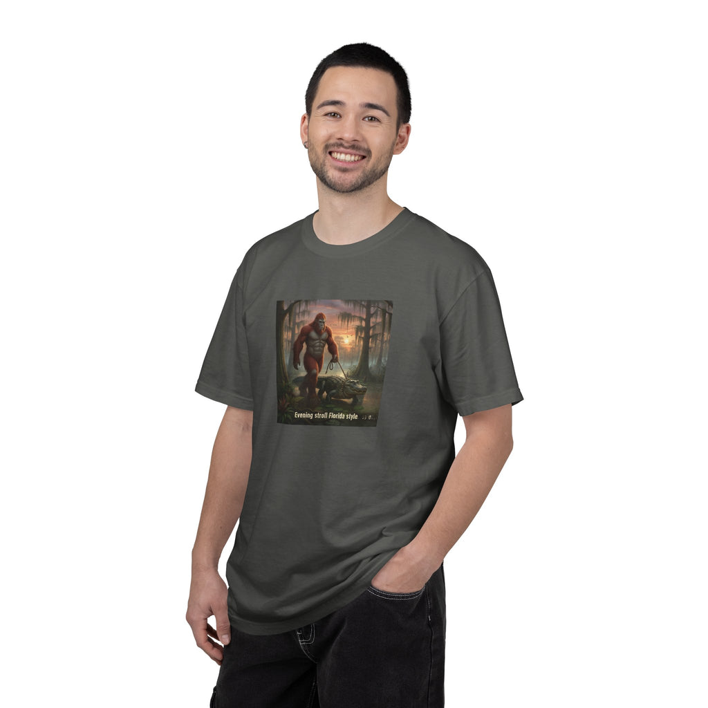 Bigfoot Walking His Gator T-Shirt — Florida style