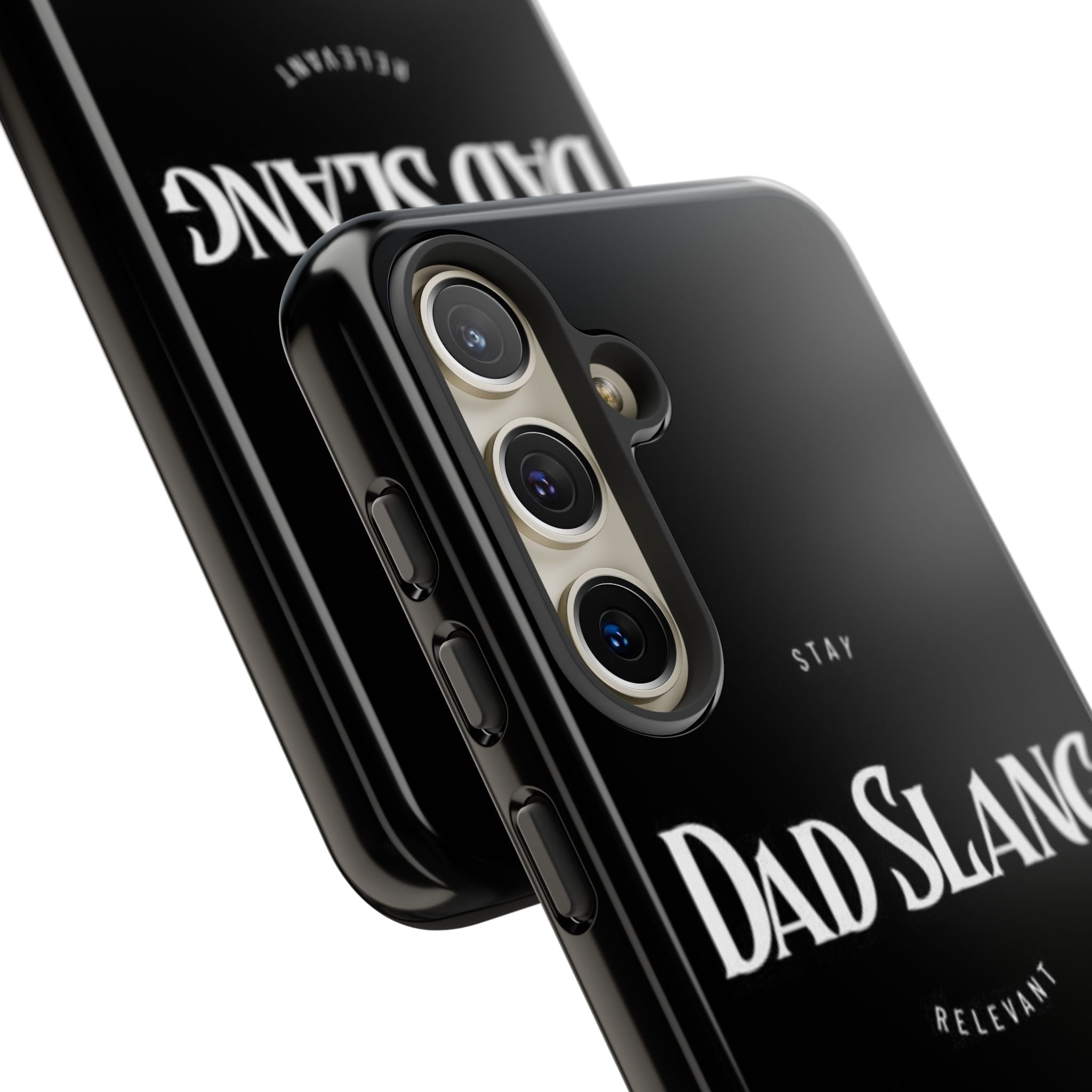Dad Slang Tough Phone Case — Stay Relevant - Black Protective Cover