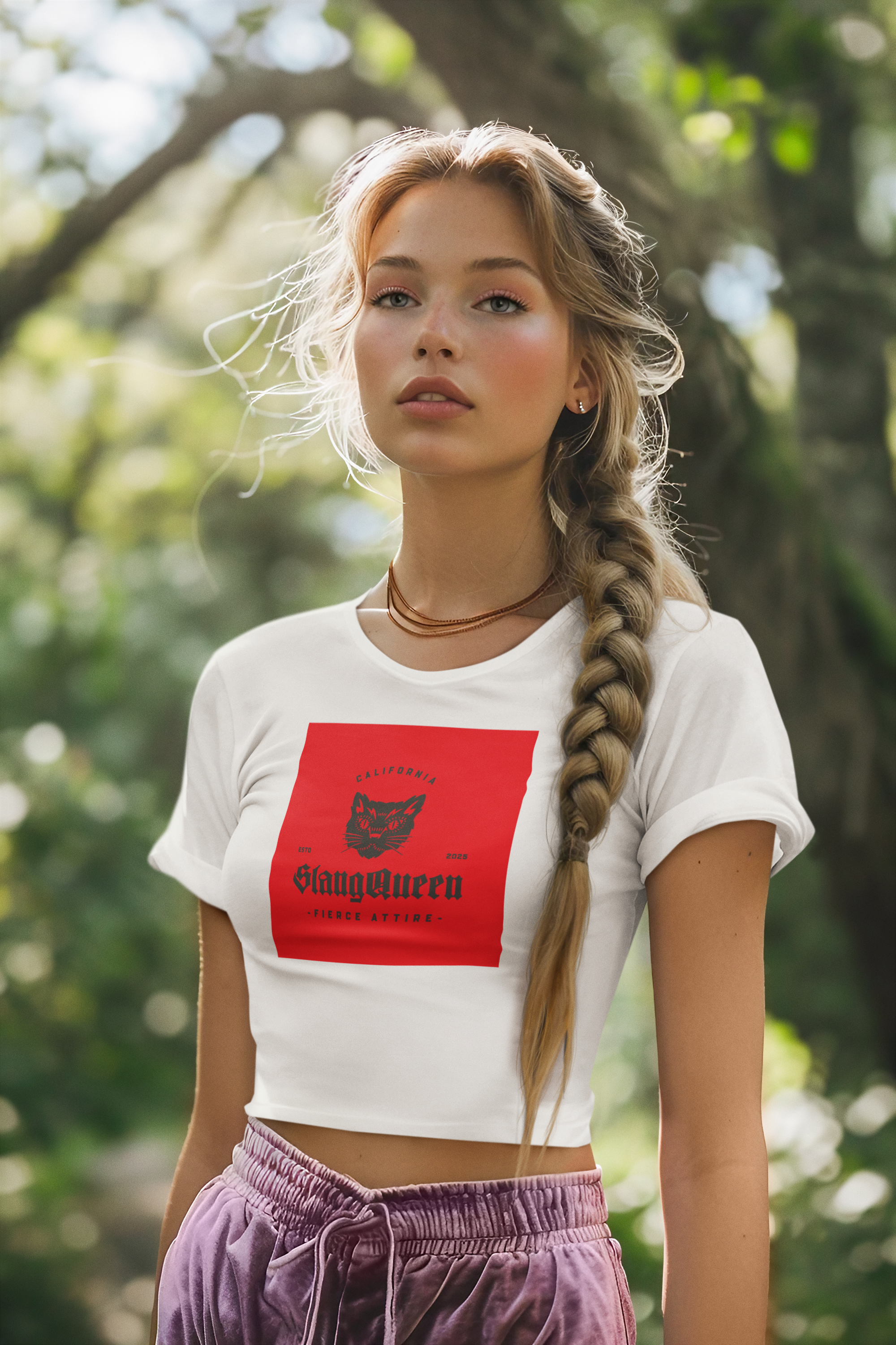 Slang Queen Crop Tee — Jaw dropping "Fierce Attire"