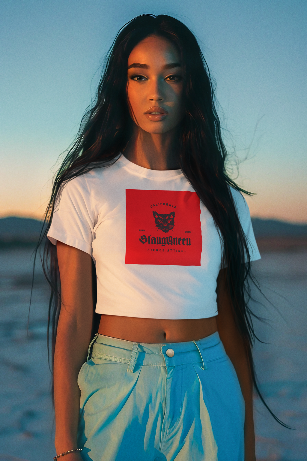 Slang Queen Crop Tee — Jaw dropping "Fierce Attire"