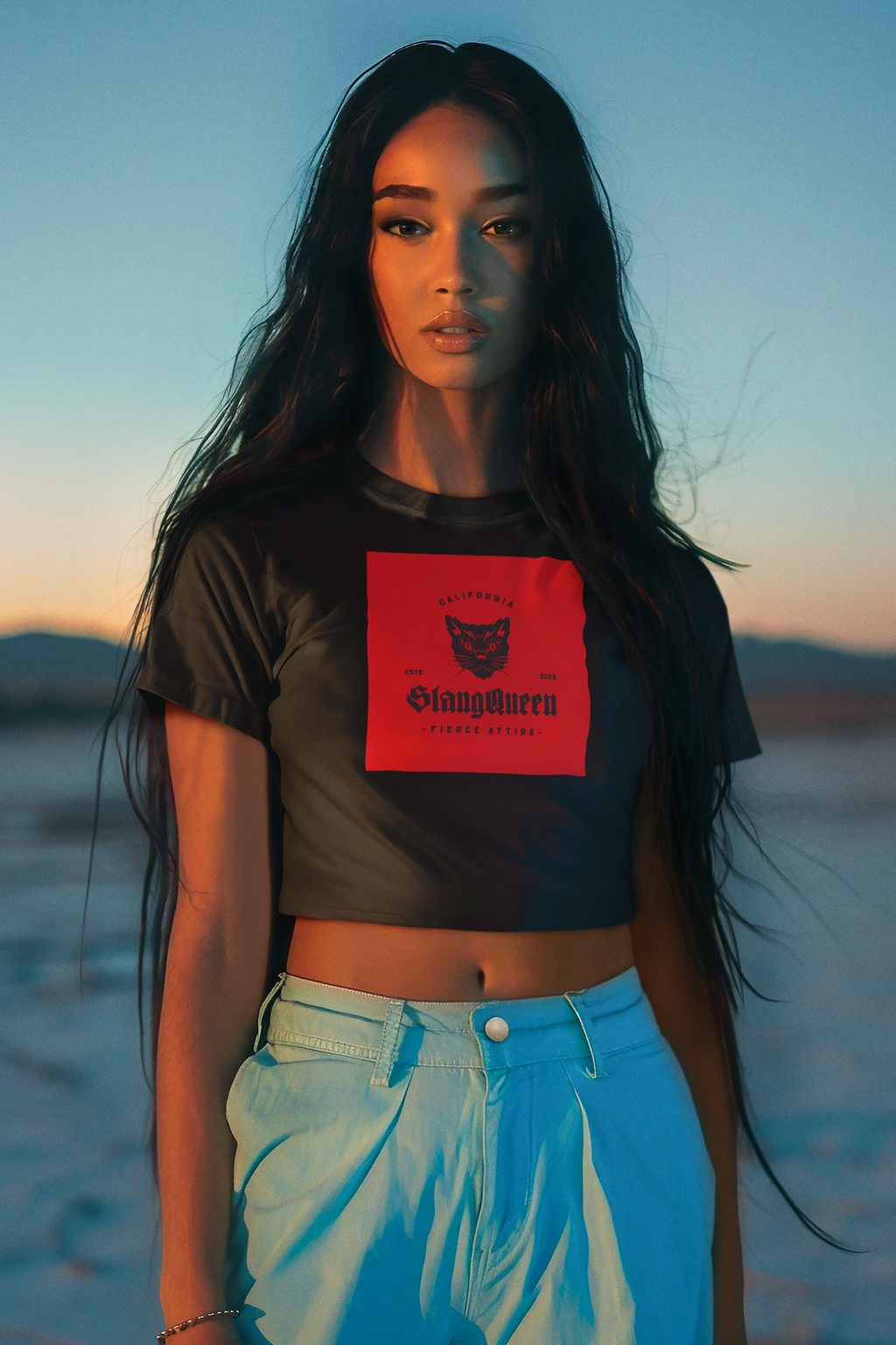 Slang Queen Crop Tee — Jaw dropping "Fierce Attire"