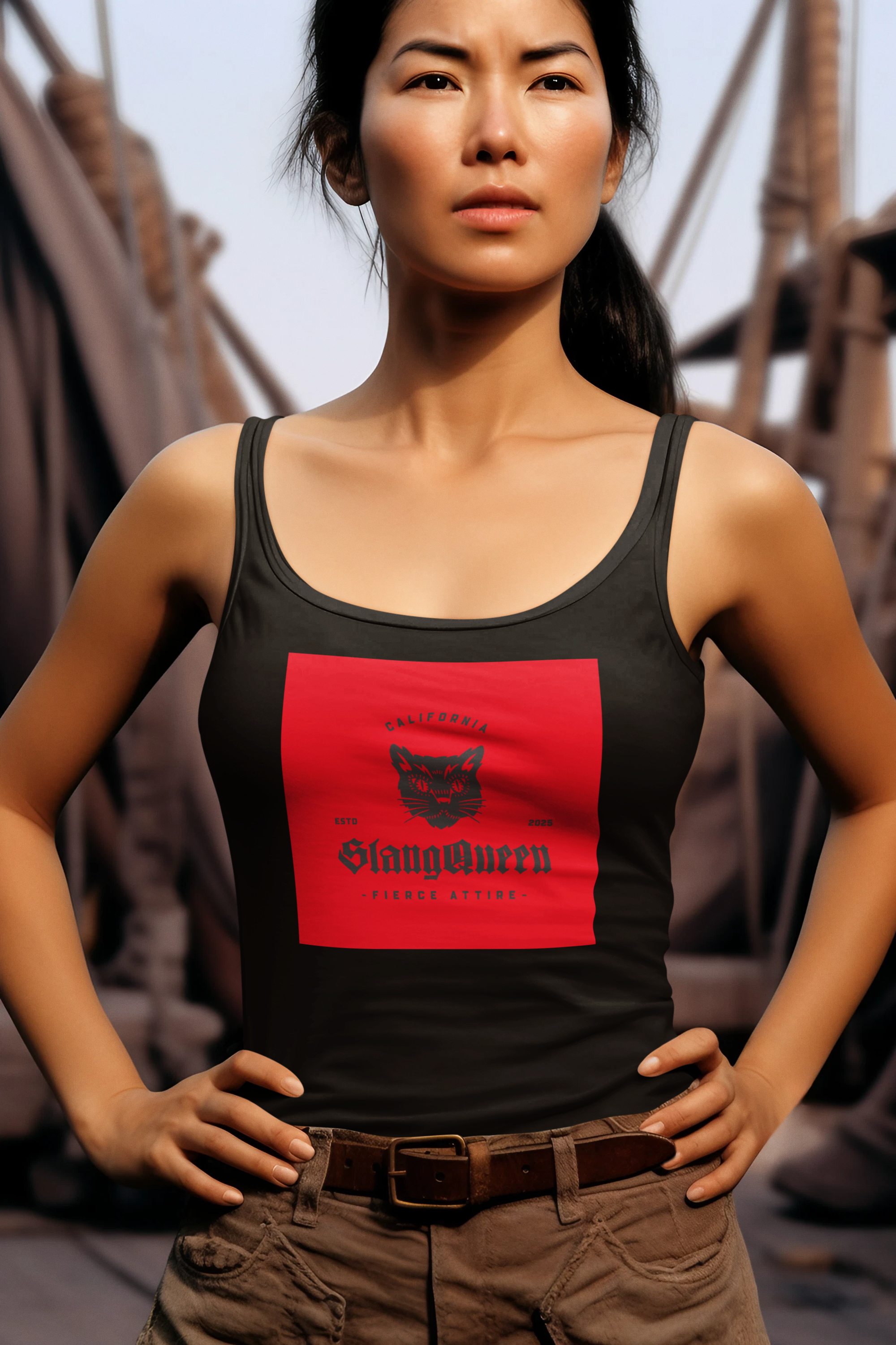 Slang Queen - Racerback Tank "Fierce Attire"