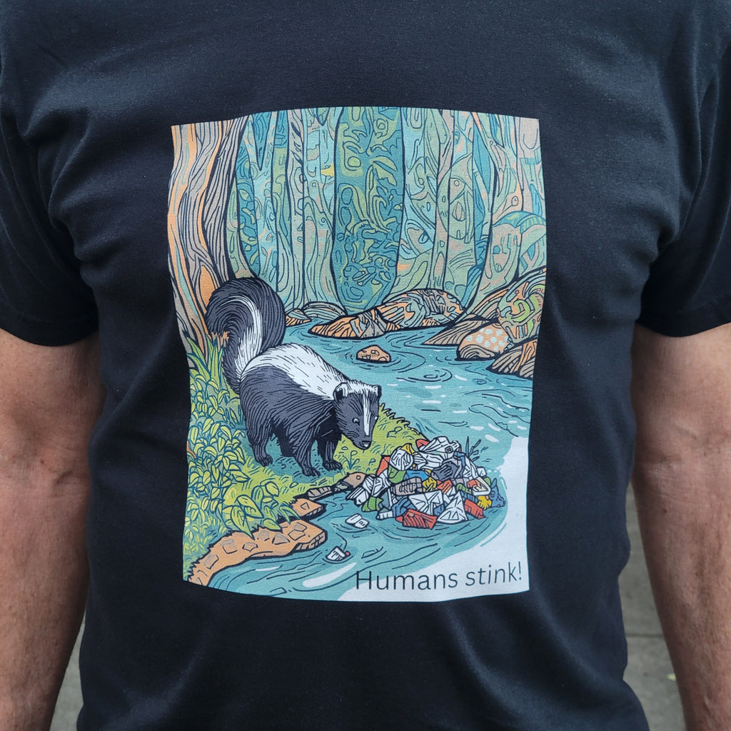 Humans stink! - Touche! Mr. Skunk