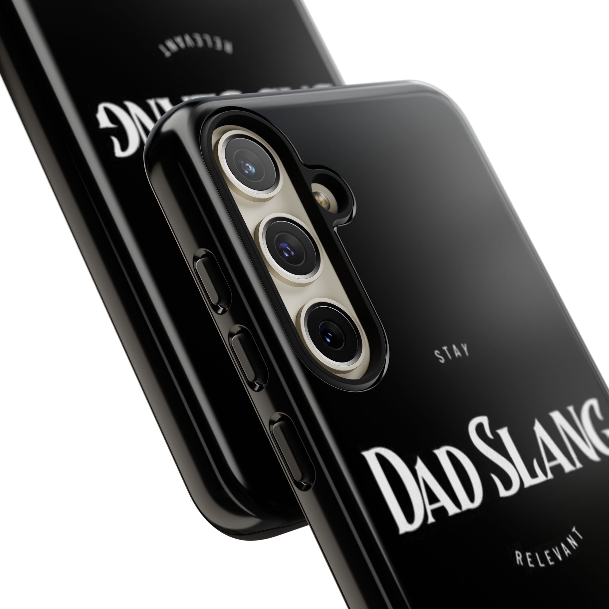 Dad Slang Tough Phone Case — Stay Relevant - Black Protective Cover