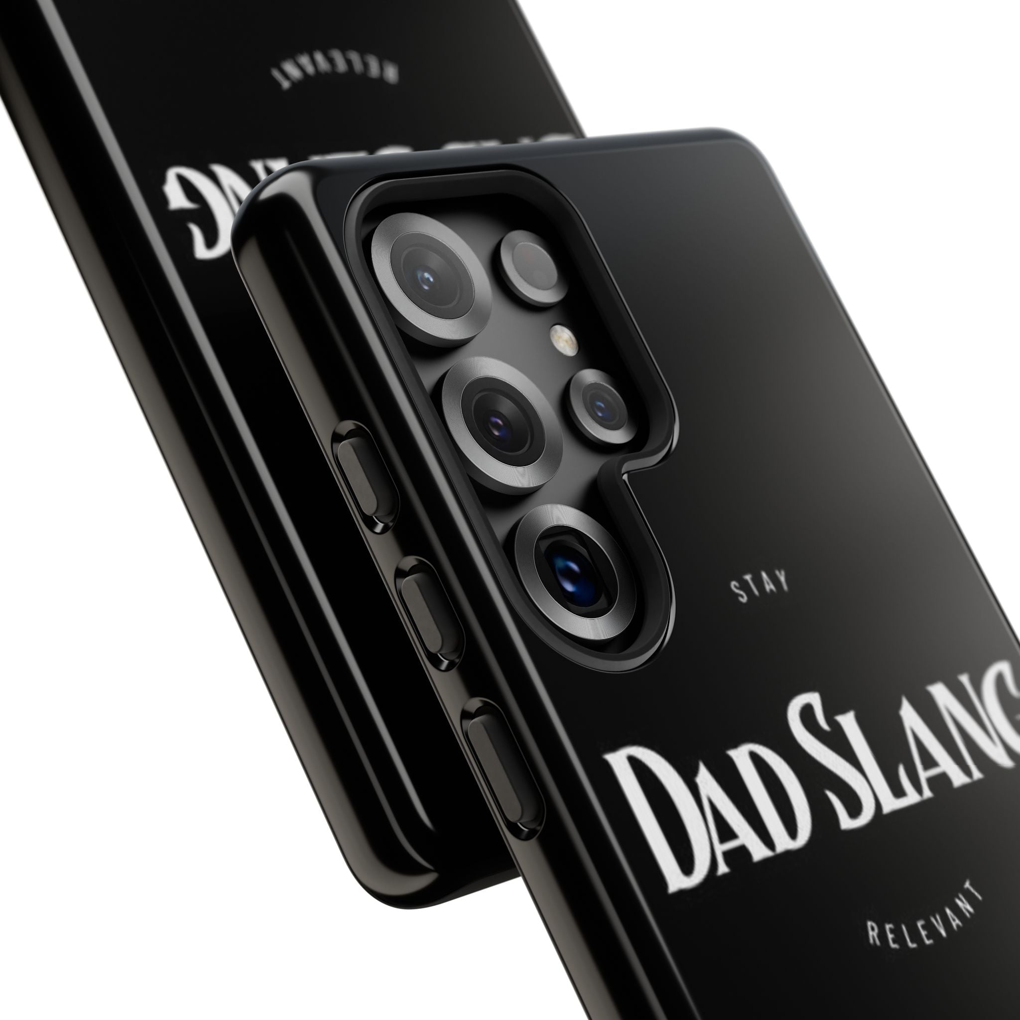 Dad Slang Tough Phone Case — Stay Relevant - Black Protective Cover