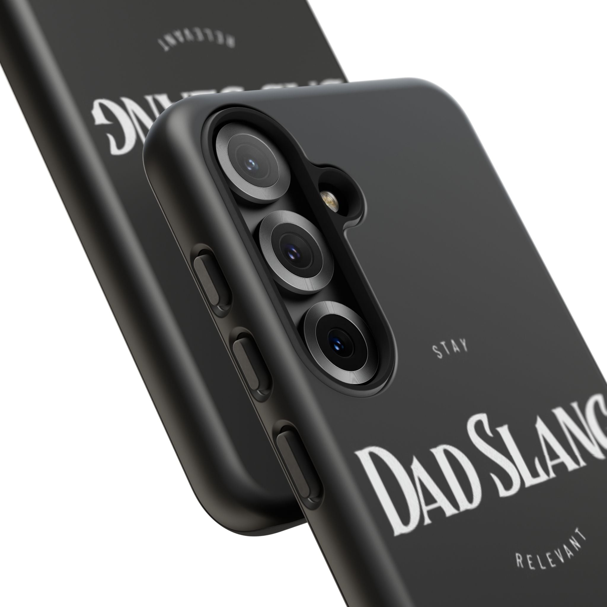 Dad Slang Tough Phone Case — Stay Relevant - Black Protective Cover