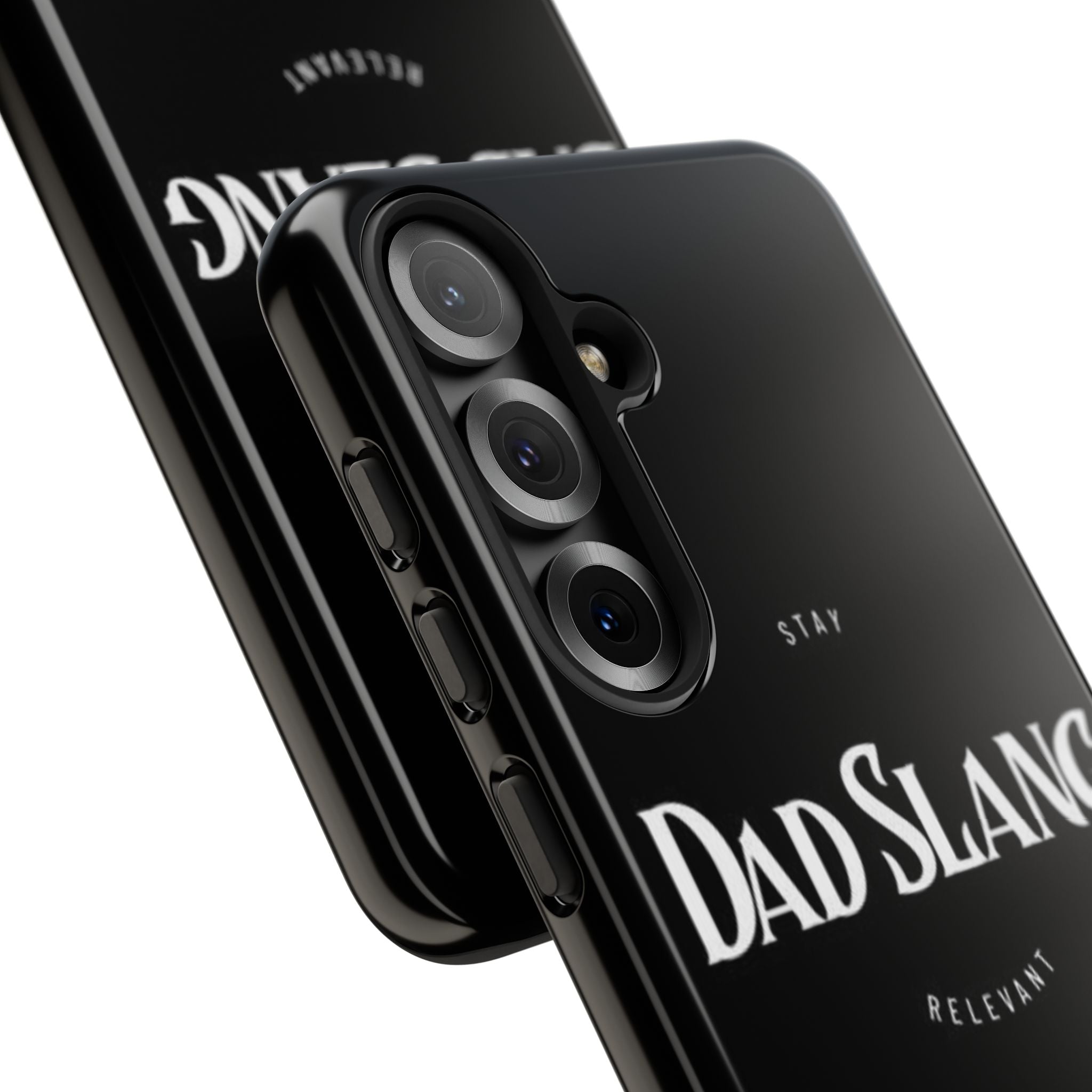 Dad Slang Tough Phone Case — Stay Relevant - Black Protective Cover