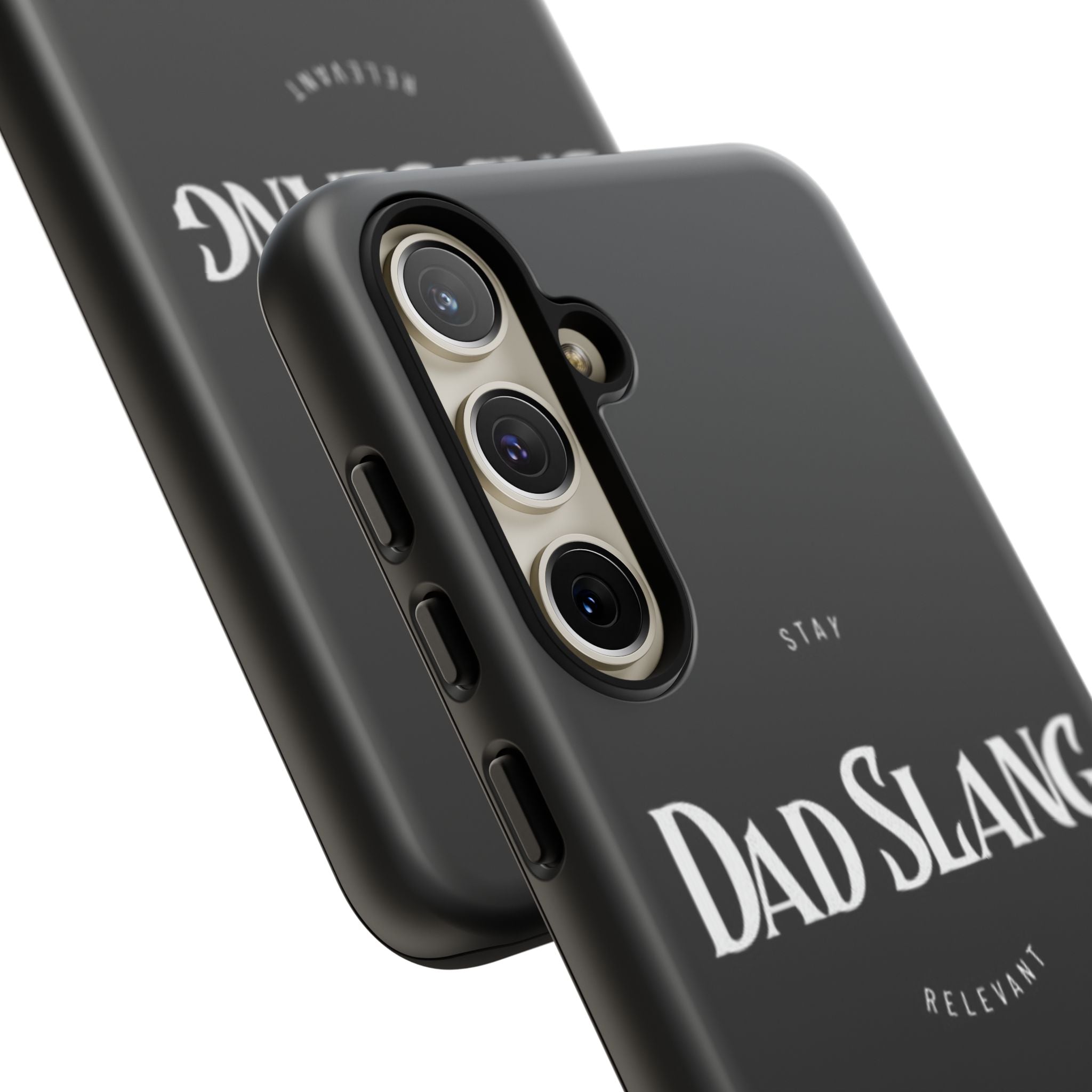 Dad Slang Tough Phone Case — Stay Relevant - Black Protective Cover