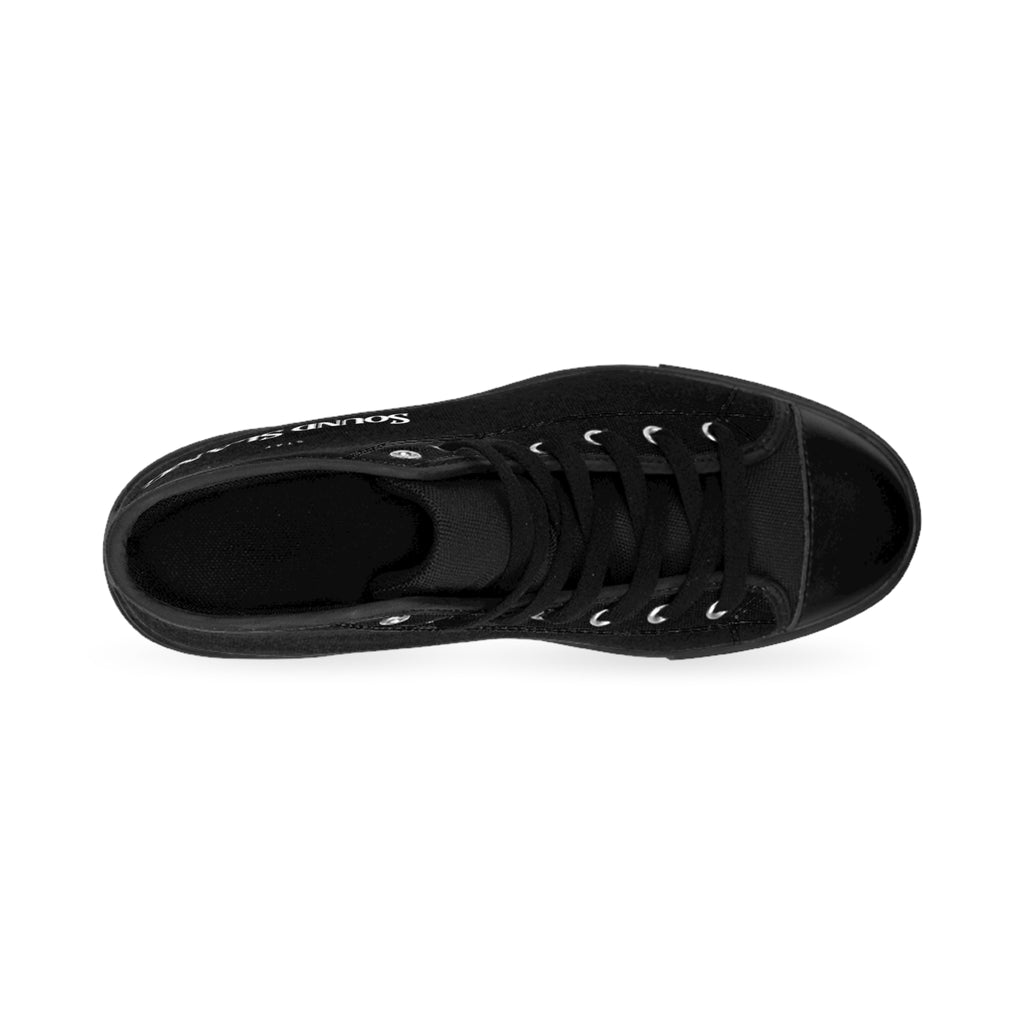 Sound Slang High-Top Sneakers — Black Graphic Men’s Classic Sneakers